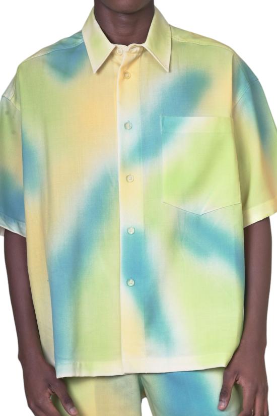  본사이 반팔 셔츠 SH002 002 SPRAY1 Multi - BONSAI