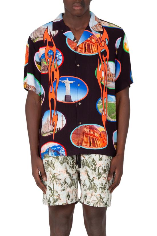  플레셔스 반팔 셔츠 P24SP001 BLACK Black