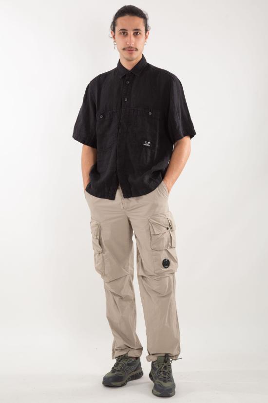 25SS 씨피 컴퍼니 반팔 셔츠 18CMSH239A 005415G 999 Black - C.P. COMPANY