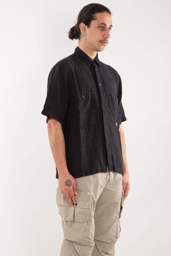 25SS 씨피 컴퍼니 반팔 셔츠 18CMSH239A 005415G 999 Black - C.P. COMPANY