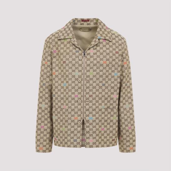 25FW 구찌 캔버스 자켓 833305 ZAS81 2137 CAMEL ORANGE NUDE NEUTRALS - GUCCI