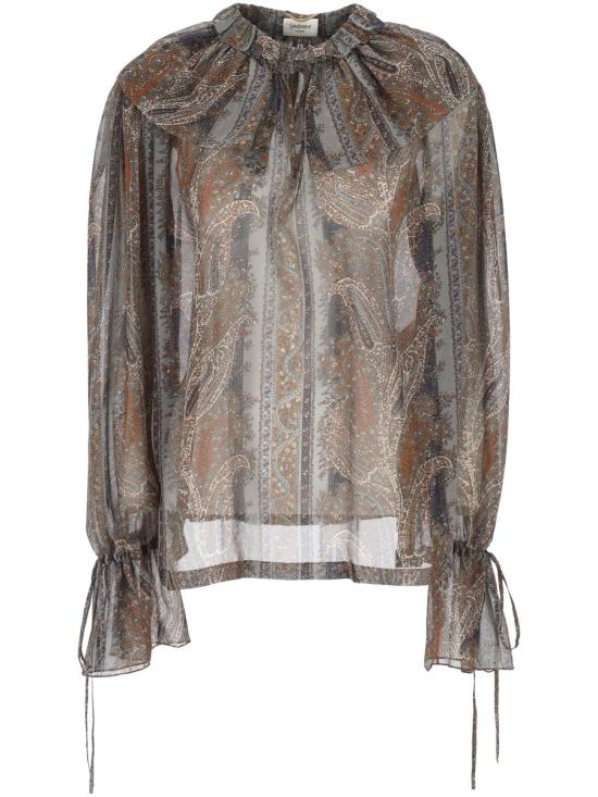 25SS 생로랑 블라우스 819584Y3K588490 MULTICOLOUR