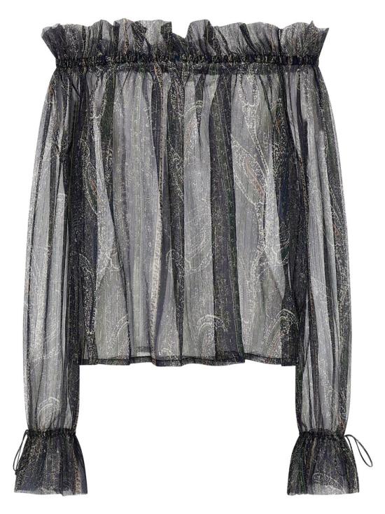 25SS 생로랑 블라우스 823001Y4K854007 BLUE