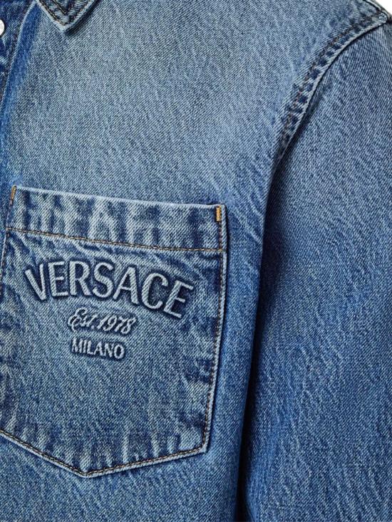 25SS 베르사체 데님 셔츠 10189101A135831D800 MEDIUM BLUE - VERSACE