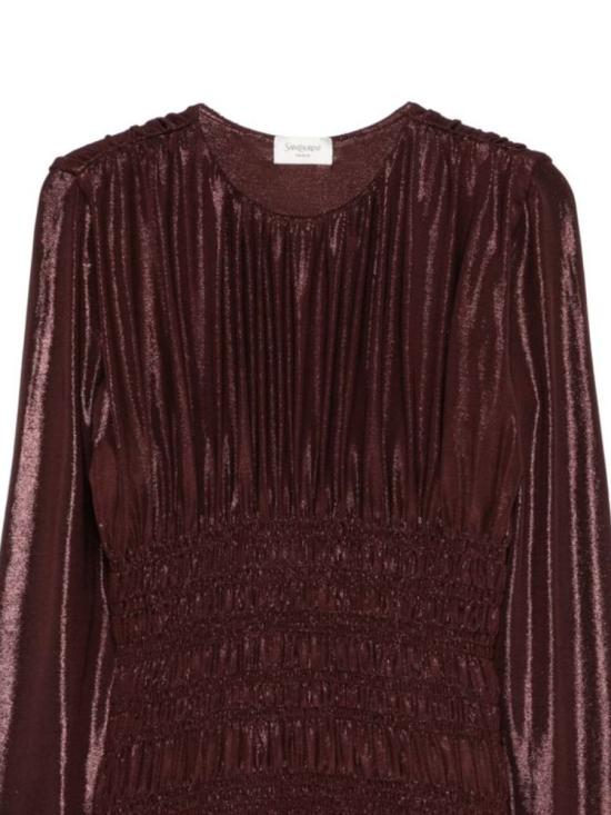 25SS 생로랑 원피스 821513Y37XF6164 BORDEAUX BRILLANT - SAINT LAURENT