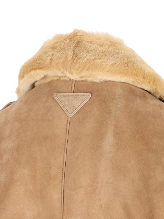 25FW 프라다 시어링 보머 자켓  58A237172LF0065 AI25 Brown - PRADA