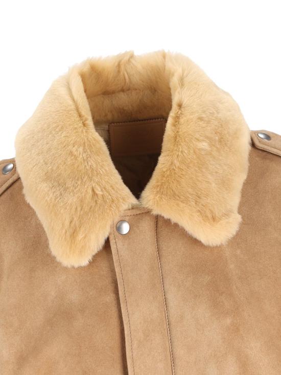 25FW 프라다 시어링 보머 자켓  58A237172LF0065 AI25 Brown - PRADA