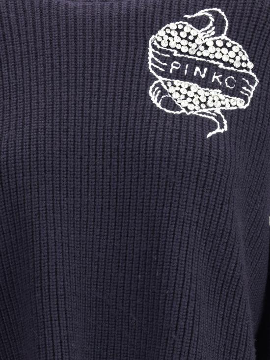 25FW 핑코 긴팔 티셔츠 105397A2PK EZ1 BLUE - PINKO