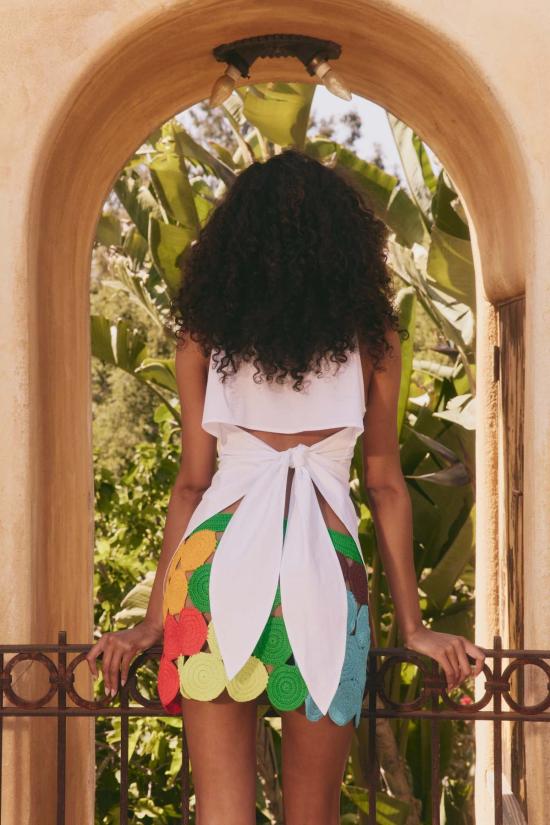  사이먼밀러 숏 스커트 사이먼 밀러 비프 비프 미니 스커트 아일랜드 멀티 - SIMONMILLER