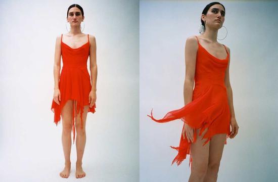  프리스카베라 롱 원피스 카울넥 미니드레스 포피 - PRISCAVERA