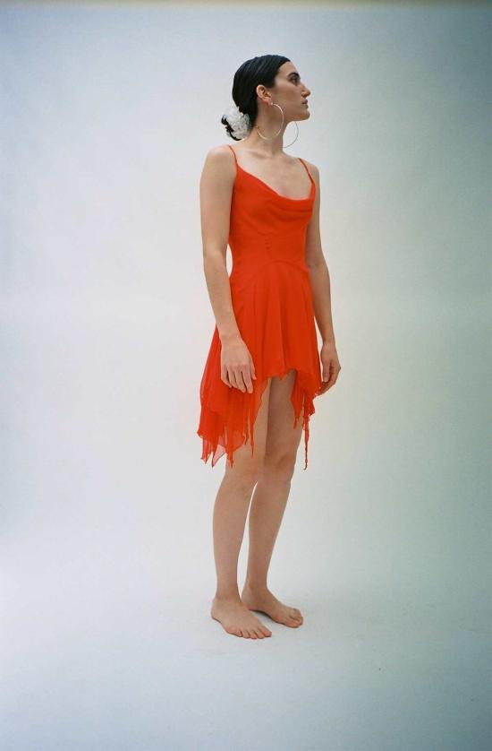  프리스카베라 롱 원피스 카울넥 미니드레스 포피 - PRISCAVERA