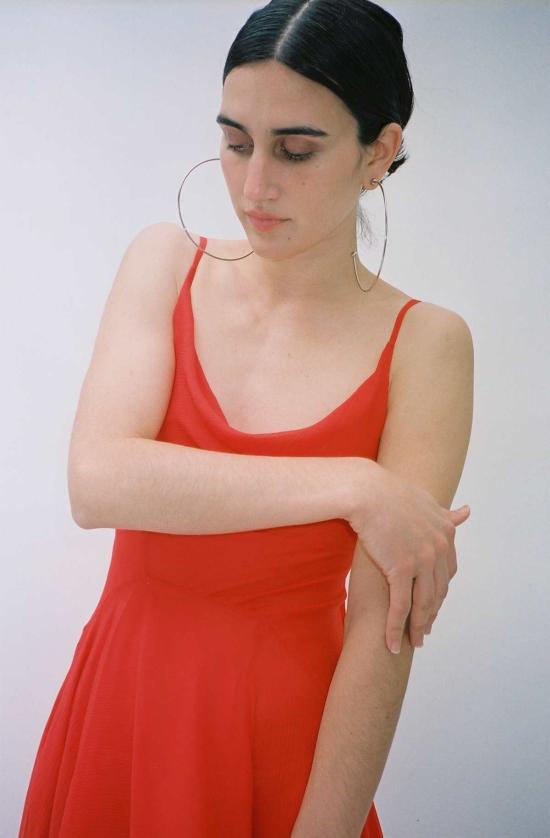  프리스카베라 롱 원피스 카울넥 미니드레스 포피 - PRISCAVERA