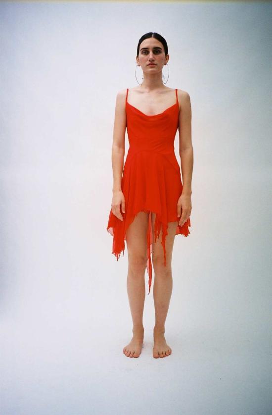  프리스카베라 롱 원피스 카울넥 미니드레스 포피 - PRISCAVERA