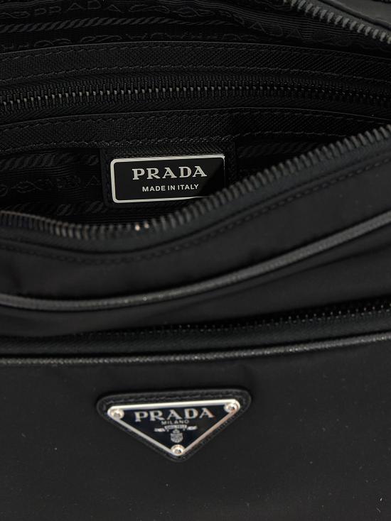 25FW 프라다 삼각로고 리나일론 스몰 크로스백 삼각로고 리나일론 스몰  2VH190VOOO2DMHF0002 Black - PRADA