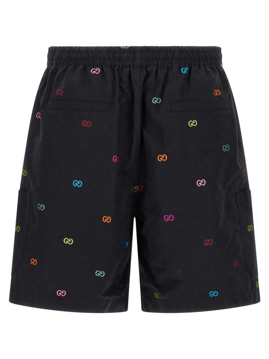 25FW 구찌 코튼 립스탑 숏팬츠 837506ZATA01152 Black - GUCCI