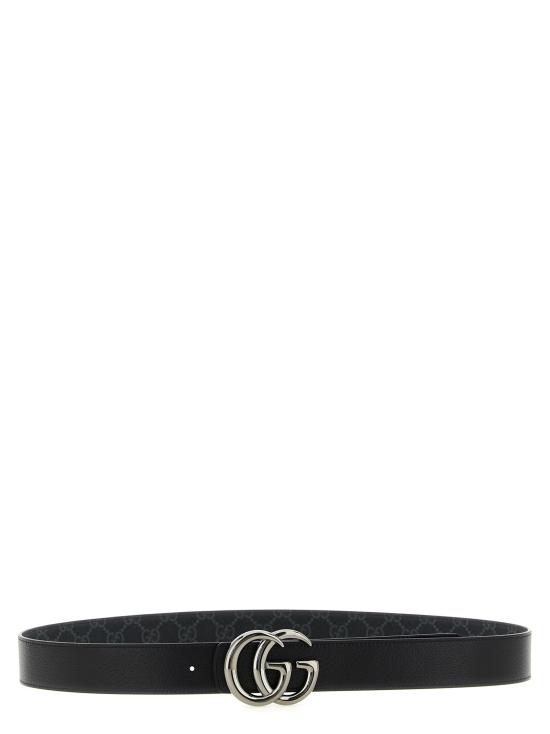 26FW 구찌 GG 마몽 리버시블 벨트 838593FAEWZ1000 Black - GUCCI