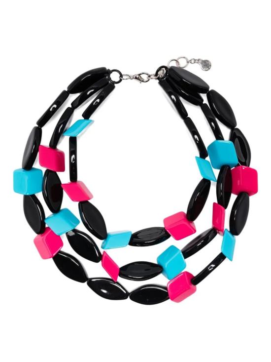 25FW 엠포리오 아르마니 목걸이/팬던트 EW002859 AF19370 MC330 BLAVK TURQUOISE FUCHSIA