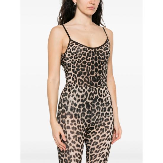 25FW 베이스레인지 바디수트 티셔츠 BSEM CI EMILY LEOPA BROWN - BASERANGE