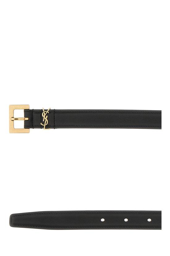 26SS 생로랑 카산드라 씬 스퀘어 버클 벨트 554465BOO0W 1000 Nero - SAINT LAURENT