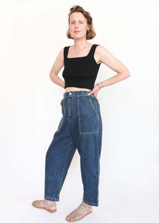  샤이나 모트 크롭 팬츠 페인터 팬트 이스트 팬트