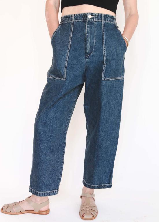  샤이나 모트 크롭 팬츠 페인터 팬트 이스트 팬트 - SHAINA MOTE