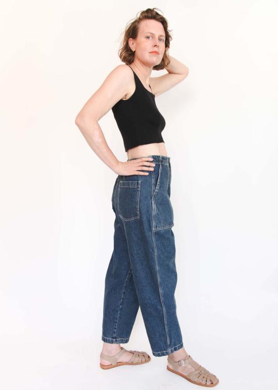  샤이나 모트 크롭 팬츠 페인터 팬트 이스트 팬트 - SHAINA MOTE