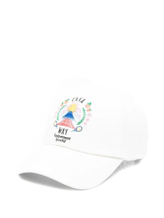 25FW 카사블랑카 볼캡 APF25 HAT 002 04 WHITE TWILL