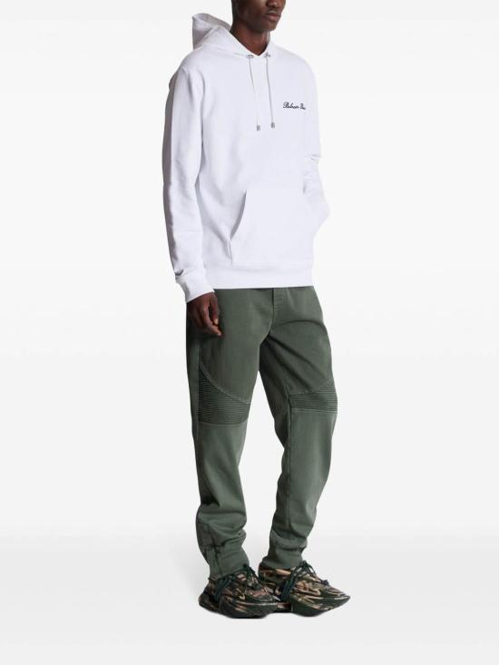  발망 후드 티셔츠 DH1JT047BC78GAB White - BALMAIN