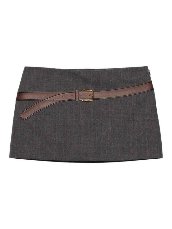  프라다 숏 스커트 P151WGSOOO16NOF0480 Dark Grey