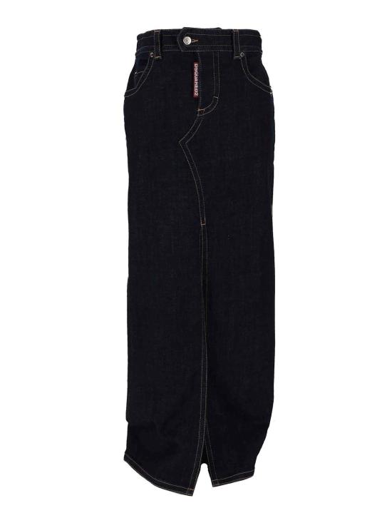 25SS 디스퀘어드2 롱 스커트 S75MA0988S30664470 Dark Blue