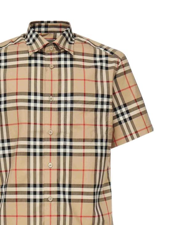 25FW 버버리 반팔 셔츠 8079587 Beige - BURBERRY