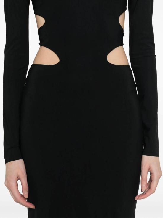  아마주인 미디 스커트 10TECUDBDEEPBLACK Black - AMAZUIN