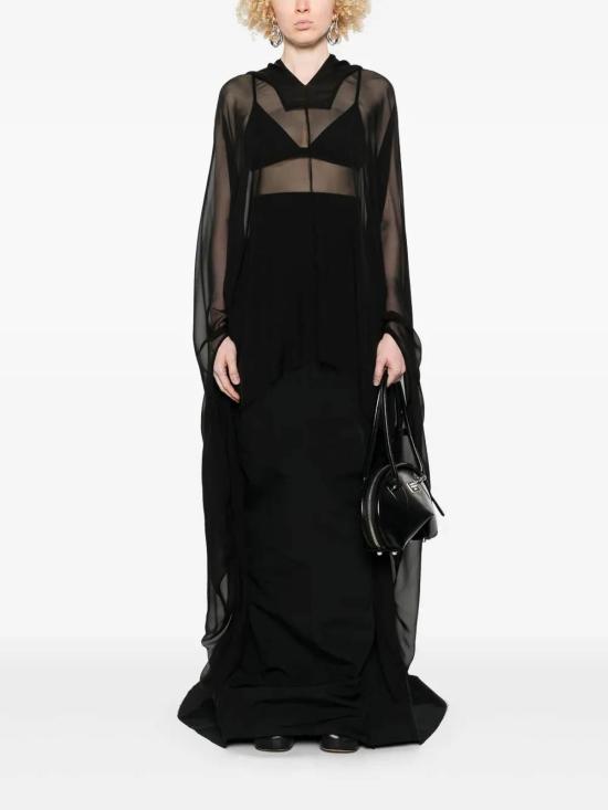 25FW 릭 오웬스 미디 스커트 RO01E7375PCVS09 Black - RICK OWENS