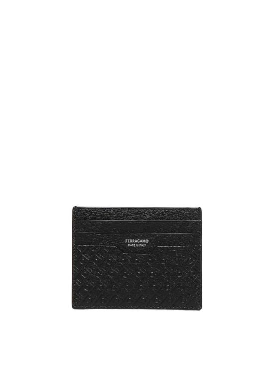 26FW 살바토레 페라가모 간치니 모노그램 카드 홀더 661571780076001 Black