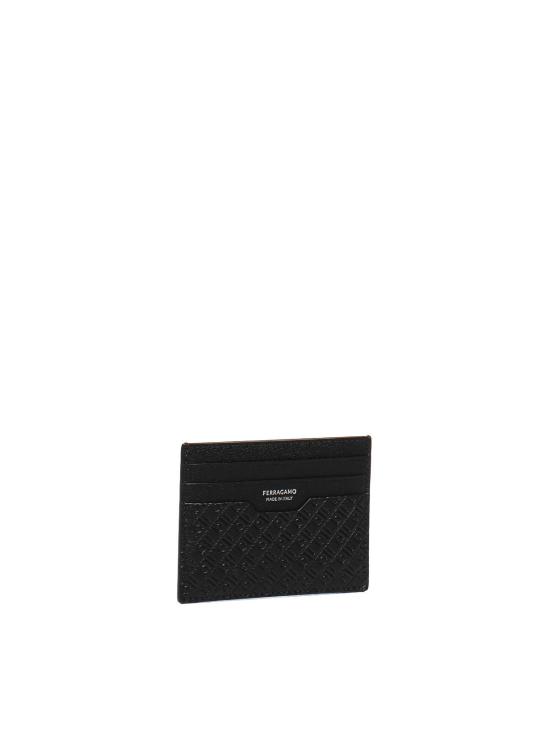 26FW 살바토레 페라가모 간치니 모노그램 카드 홀더 661571780076001 Black - SALVATORE FERRAGAMO
