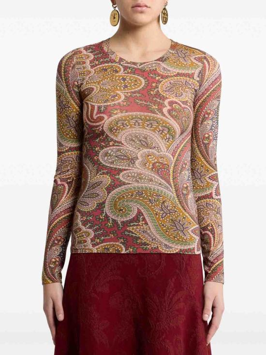 25FW 에트로 긴팔 티셔츠 WRJB002699IAB08X0867 Multicolour - ETRO