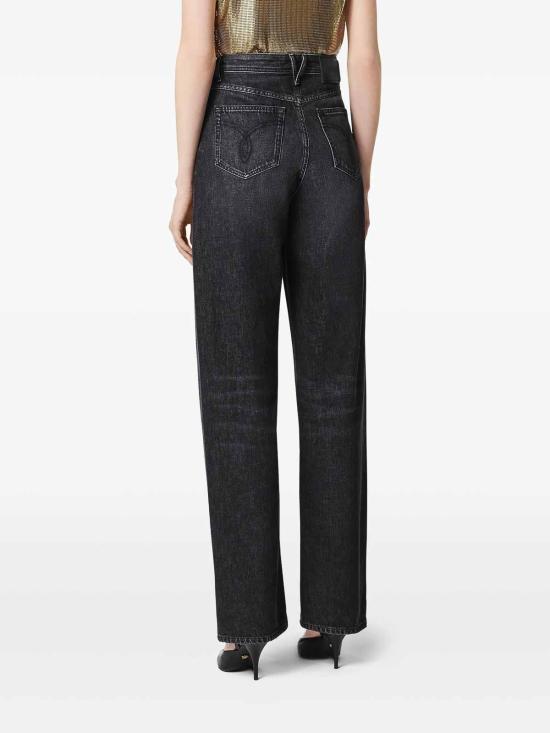 25FW 베르사체 스트레이트 팬츠 10204101A148091D040 Black - VERSACE