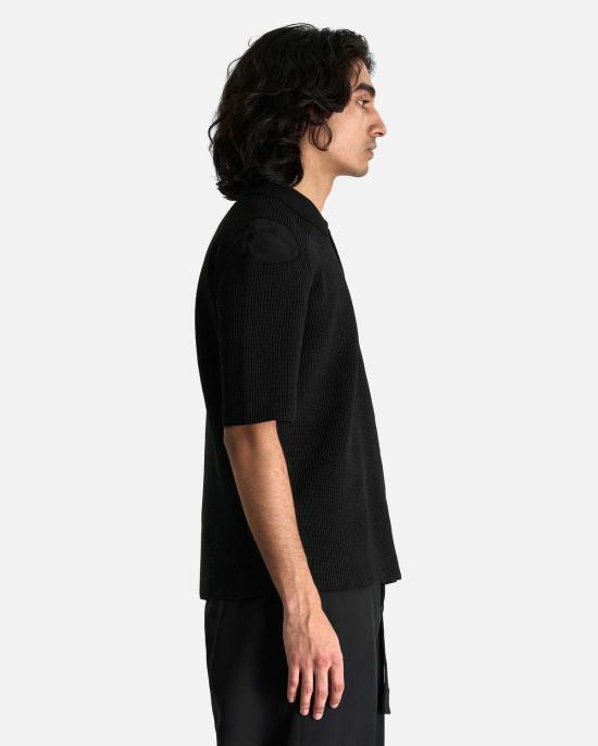  사카이 반팔 티셔츠 니트 폴로 셔츠 - SACAI
