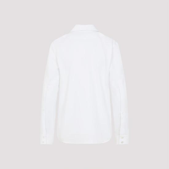 25FW 구찌 스빗 타이 넥 셔츠 831912 Z8B2P 9000 WHITE - GUCCI