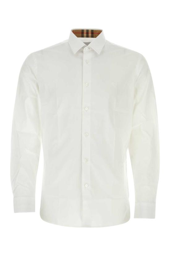 25FW 버버리 스트레치 코튼 셔츠  8071465 A1464 WHITE