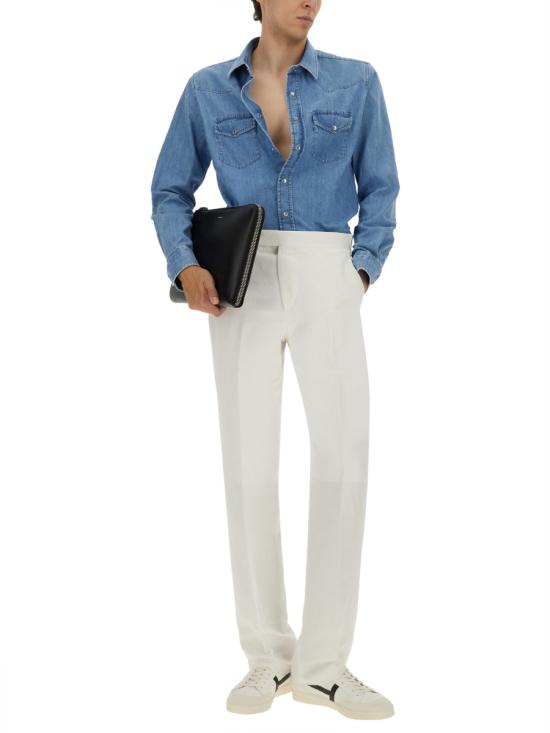 25FW 톰포드 긴팔 셔츠 HDS001 FMC239HB414 BLUE - TOMFORD