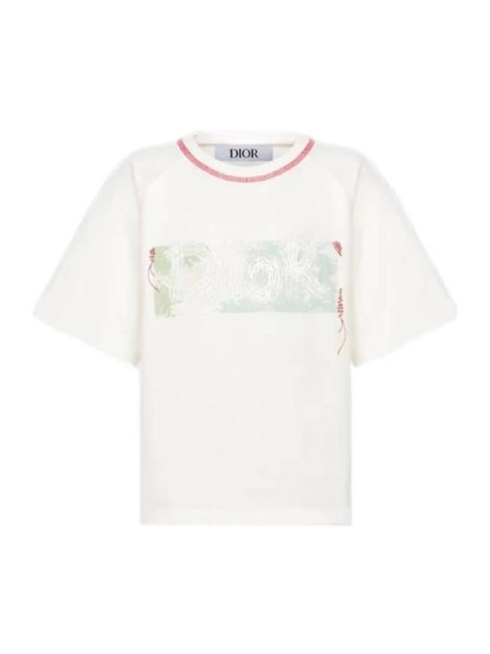 25FW [키즈] 디올 티셔츠 5WBM23TEEP 013 Beige