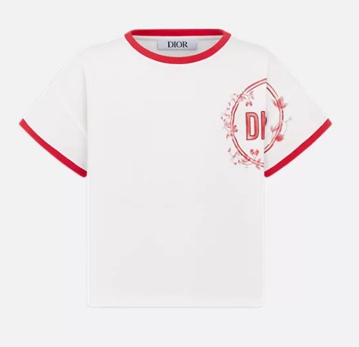 25FW [키즈] 디올 티셔츠 5WBM13TEEA 37B White