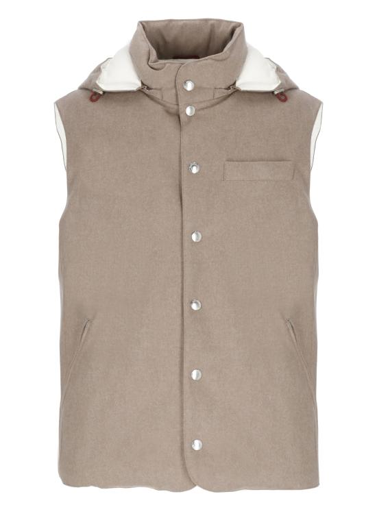 25FW 브루넬로 쿠치넬리 니트 베스트 MM4701775 CSV18 Brown