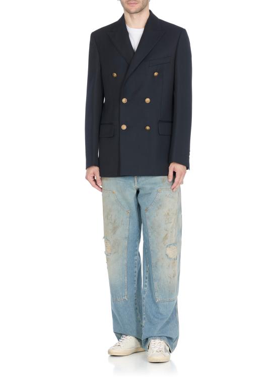 25FW 골든구스 코트 GMP00835 P000619 50486 GOLDEN MS DOUBLE Blue - GOLDEN GOOSE