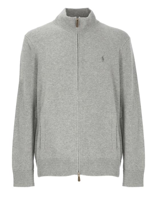 25FW 랄프 로렌 집업 니트 710974149 002 Grey