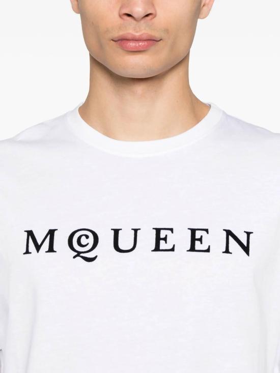 25FW 알렉산더 맥퀸 반팔 티셔츠 828420QTADD0909 White - ALEXANDER MCQUEEN