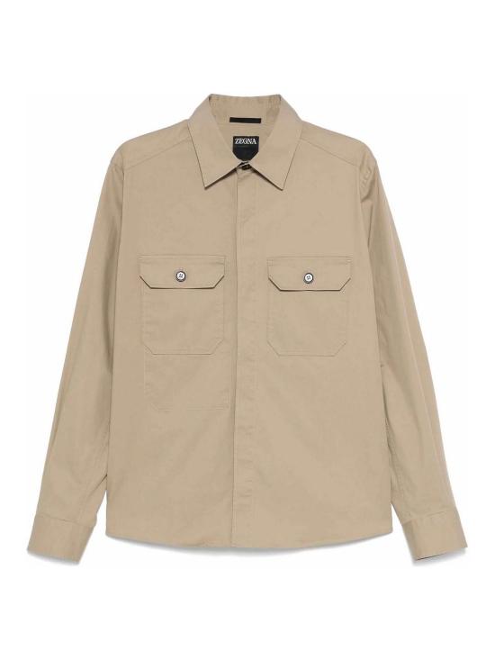 26SS 에르메네질도제냐 긴팔 셔츠 RUFV16A9SOT8BN02G Beige