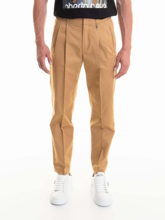 25FW 로베르토 카발리 스트레이트 팬츠 TRT241FN06103506 Brown - ROBERTO CAVALLI