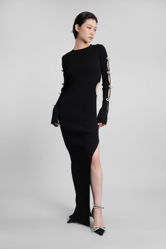 25FW 마흐앤마흐 롱 원피스 422747 PF25 KD101 KNT Black